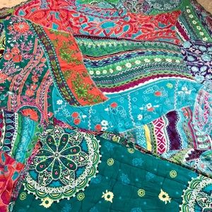 Twin size Anthropologie reversible quilt